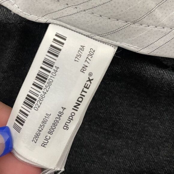 Zara Womens Cargo Wool Pants L Large anthracite Gray ZW collection 2266/425 NWOT - Picture 4 of 9